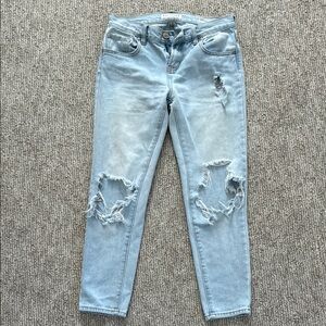 Distressed Light Blue Jeans